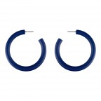 MATTE ENAMEL COATED HOOPS - NAVY