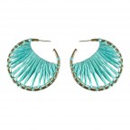 RAFFIA WRAPPED HOOP - MINT