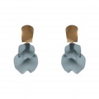 PETAL DROP MATTE EARRINGS - GREY