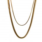 LAYERED SNAKE NECKLACE - GOLD 