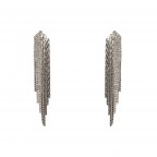 FRINGE CRYSTAL EARRINGS - CRYSTAL CLEAR STEP