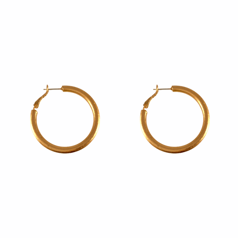 MATTE HOOPS - GOLD