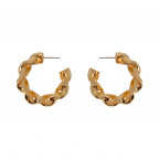 THICK TWIST HOOPS - GOLD 