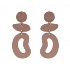 MATTE COATED GEOMETRIC HOOPS - MAUVE