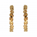 BRAIDED HOOP EARRINGS - GOLD