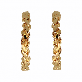 BRAIDED HOOP EARRINGS - GOLD