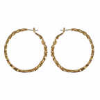BRAIDED HOOP EARRINGS - GOLD