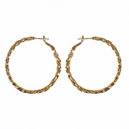 BRAIDED HOOP EARRINGS - GOLD