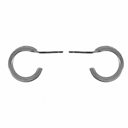 MINI DOUBLE CRYSTAL HOOP EARRINGS - SILVER