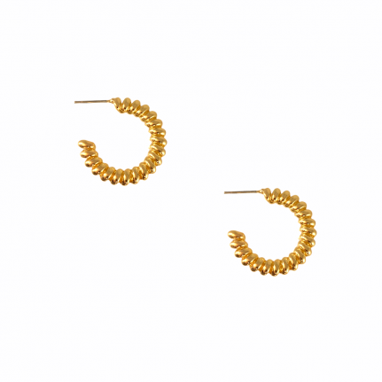 TEXTURED HOOPS - GOLD