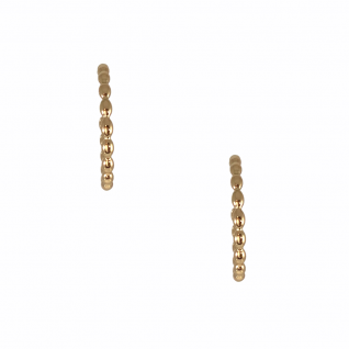 ROUND TEXTURED HOOPS - GOLD