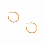 ROUND TEXTURED HOOPS - GOLD