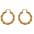 RETRO TWISTED HOOPS - GOLD 