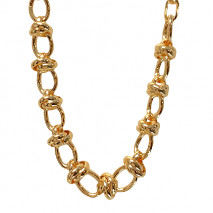 LINK KNOT CHAIN NECKLACE - GOLD