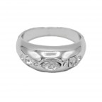 SILVER RHINESTONE RING 
