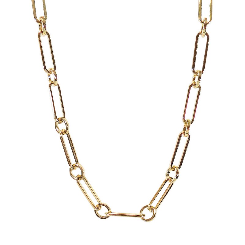 SHORT LINK CHAIN NECKLACE - GOLD