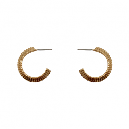GOLD TEXTURED HOOPS 