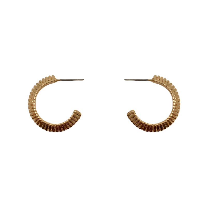 GOLD TEXTURED HOOPS 