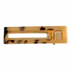 ACRYLIC HAIR CLIP - CREAM TORTOISE SHELL 