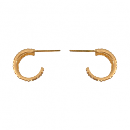 MINI HOOP EARRINGS - DOUBLE HOOP & CUBIC ZIRCONIA