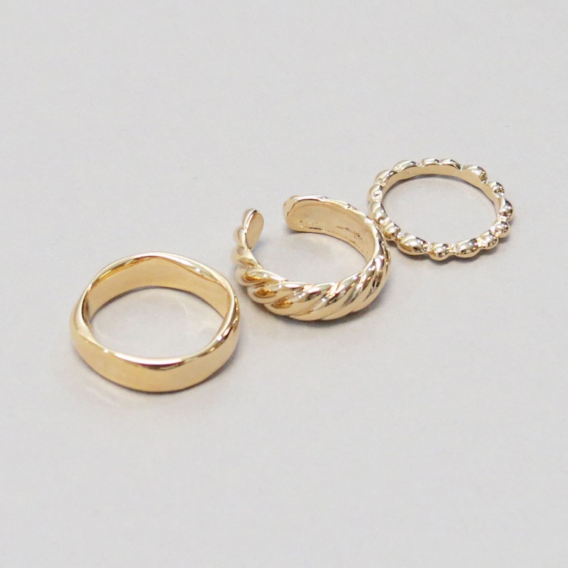 SET OF 3 RINGS -SILVER